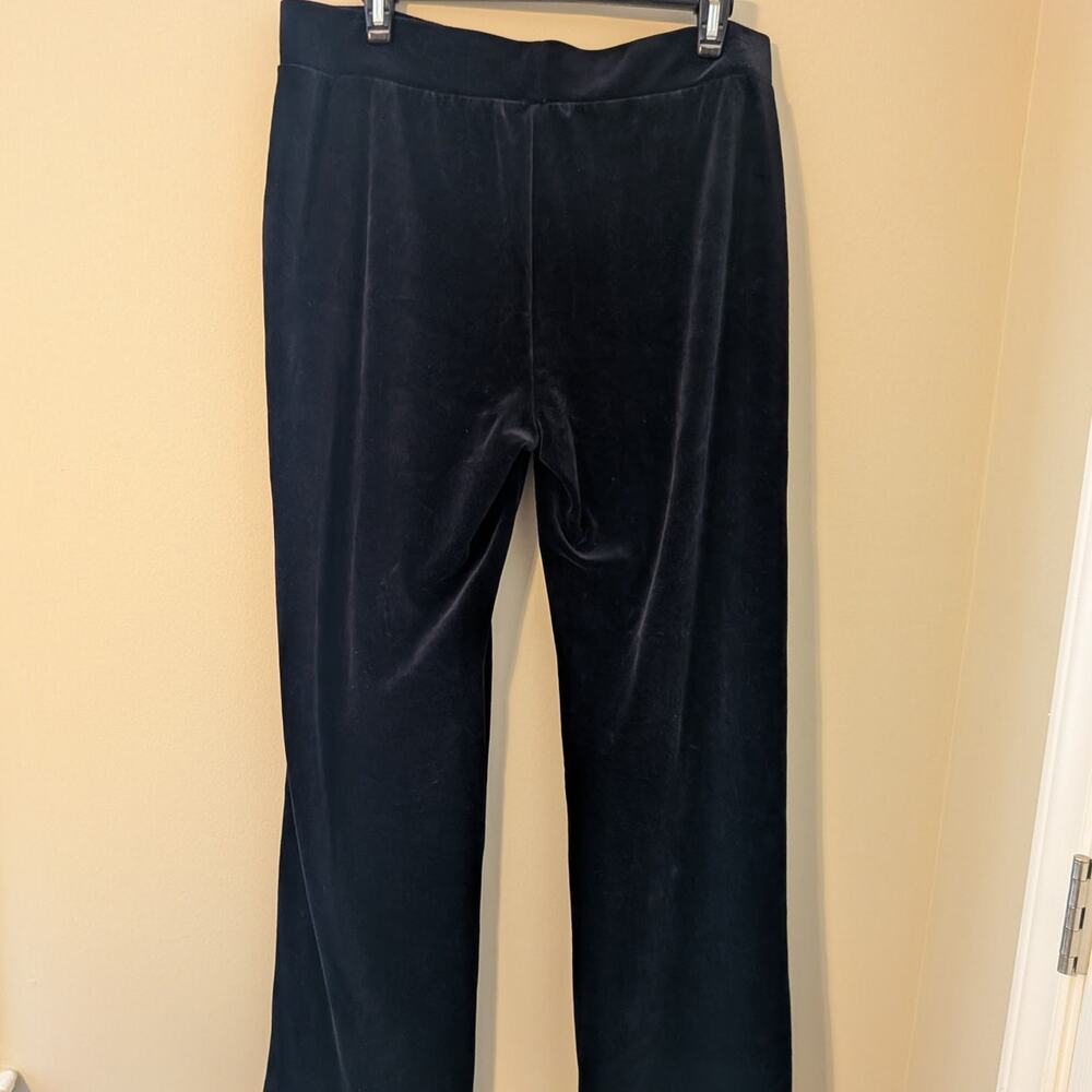 Ralph Lauren Black Soft Faux Velvet Lounge Pants